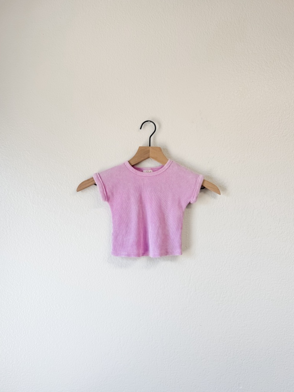 Cat & Jack Pink/Purple Waffle Knit Tee (6–9M)